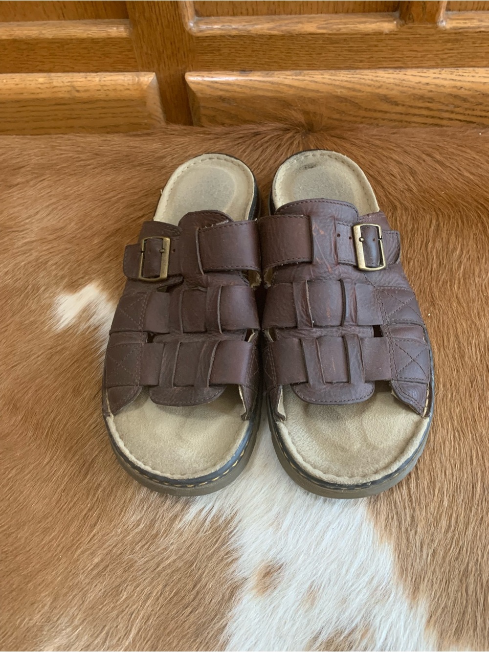 Dr. Marten Fisherman Slide Sandals Leather US size 10, EU 43 Men’s Collegecore